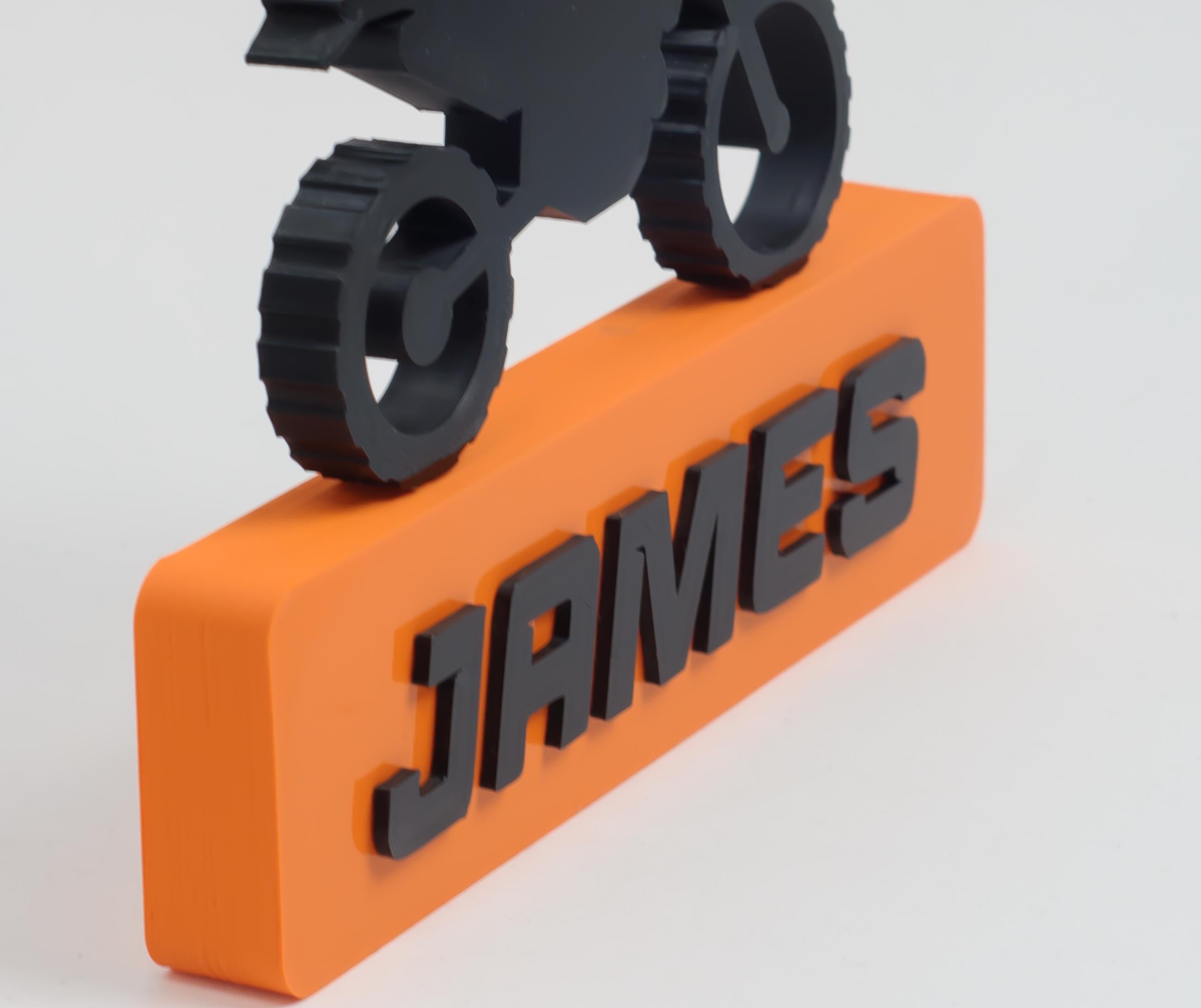 Personalized Motocross  Name Sign | Custom Dirt Bike Rider Gift