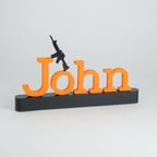 Personalized Rifle Name sign | Custom Gift For Gamer