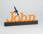 Personalized Rifle Name sign | Custom Gift For Gamer