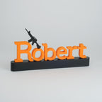 Personalized Rifle Name sign | Custom Gift For Gamer