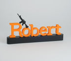 Personalized Rifle Name sign | Custom Gift For Gamer