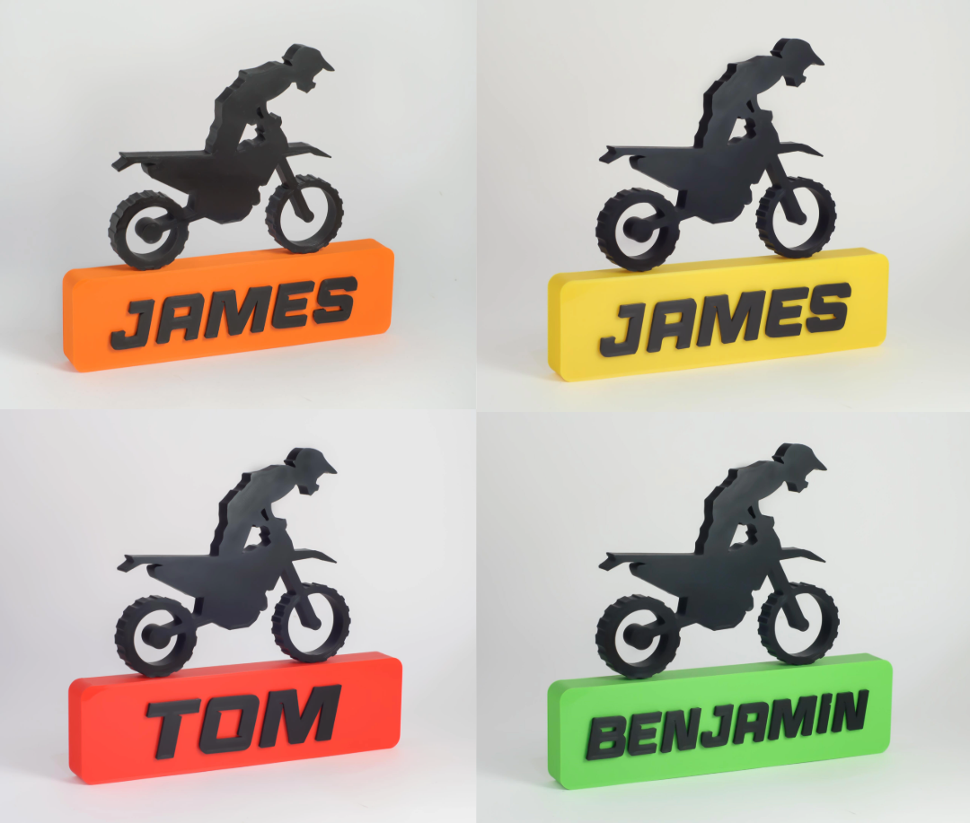 Personalized Motocross  Name Sign | Custom Dirt Bike Rider Gift