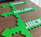 minecraft sword personalized sign for kids